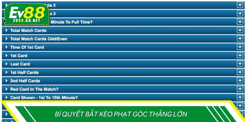 Bí quyết bắt kèo phạt góc thắng lớn